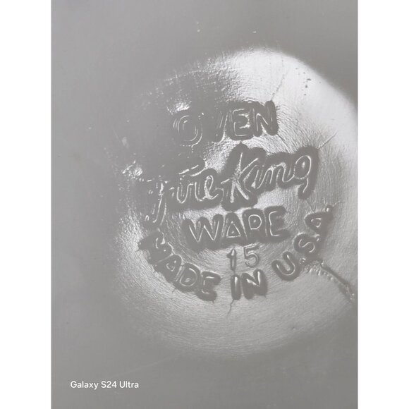 Fire King Primrose Saucer Anchor Hocking 1950s Retro Milk Glass Floral Pattern - Picture 9 of 9